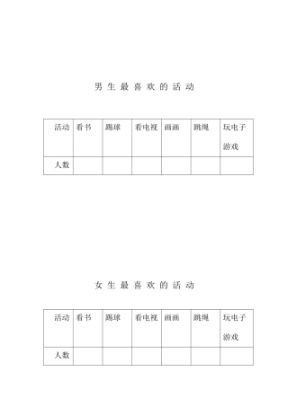人教2011版小学数学三年级活动卡