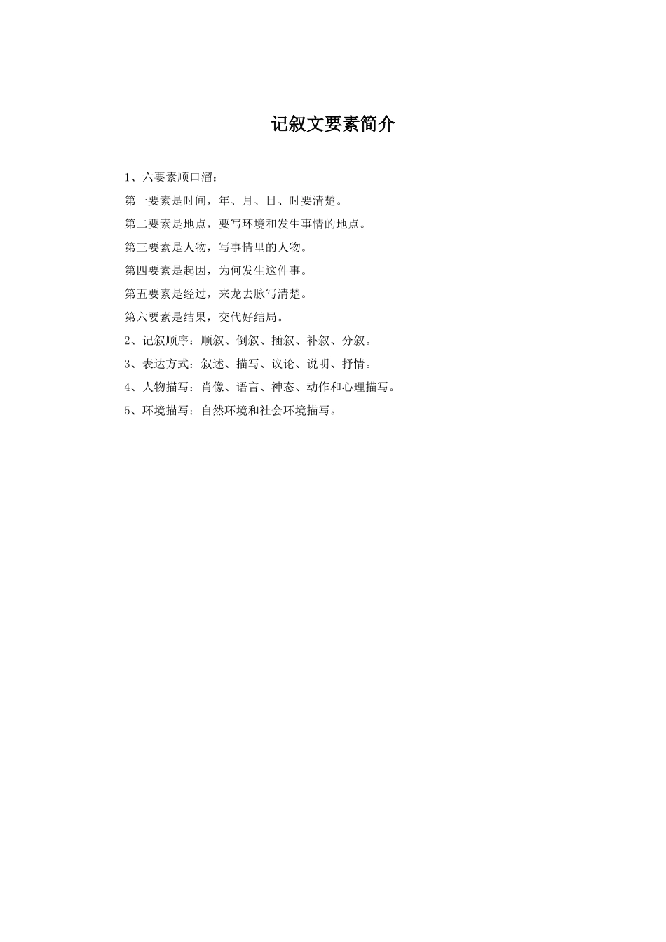 记叙文要素简介_第1页