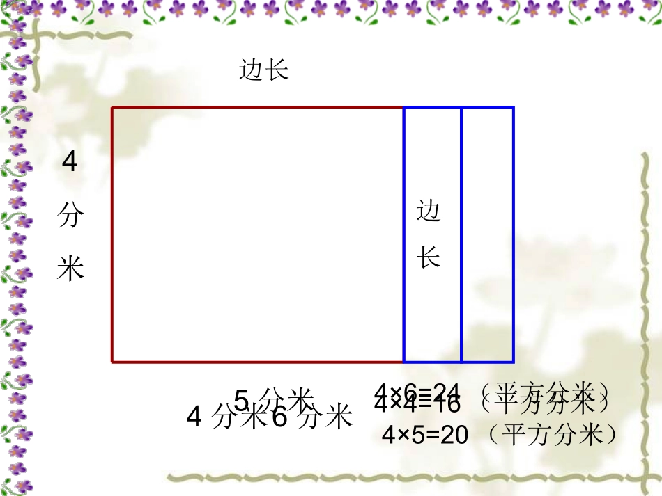 人教2011版小学数学三年级长方形变正方形求面积_第1页