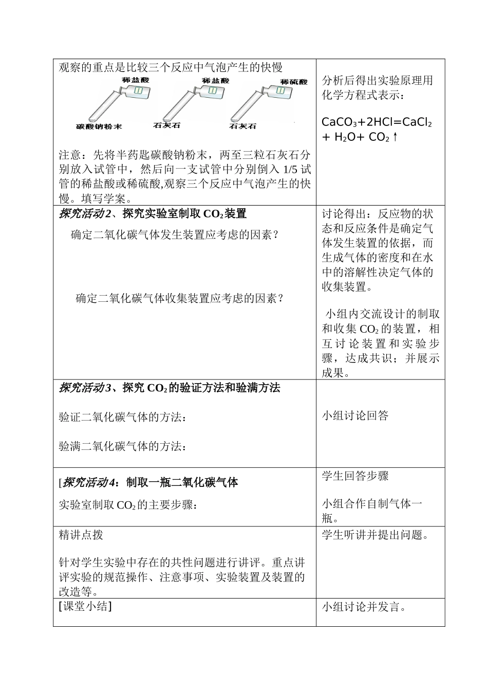 二氧化碳制取的研究教学设计.docx_第2页