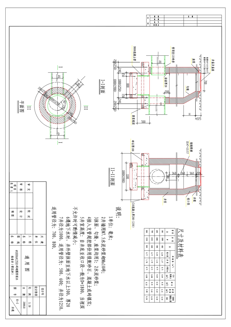 砖砌圆形雨水检查井带沉砂3_第1页
