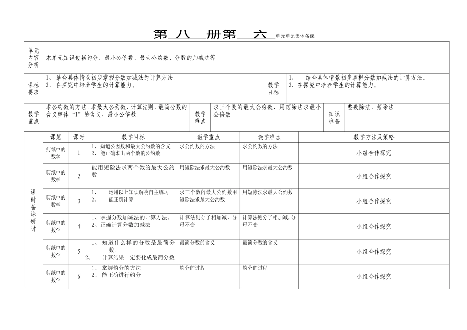 6单元集体备课_第1页