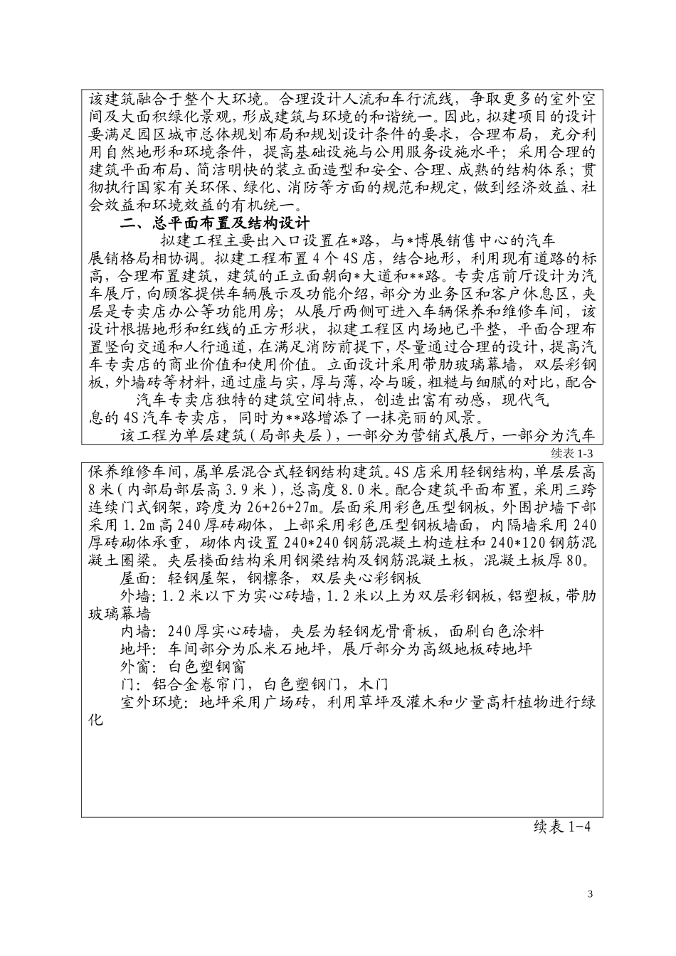 汽车专卖店项目环境影响报告书_第3页