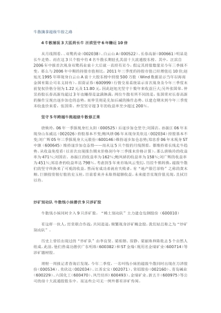 牛散擒拿超级牛股之路