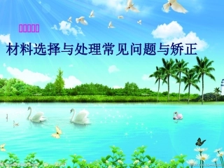 材料选择与常见问题处理