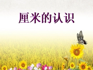 青岛版小学数学一年级下册《厘米的认识》课件
