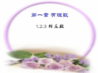 1.2.3相反数.2.3相反数1