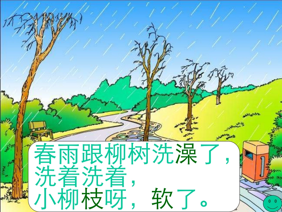 小学语文一年级课件-柳树醒了_第3页