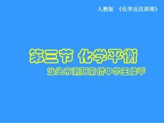 化学平衡状态第一课时王佳平