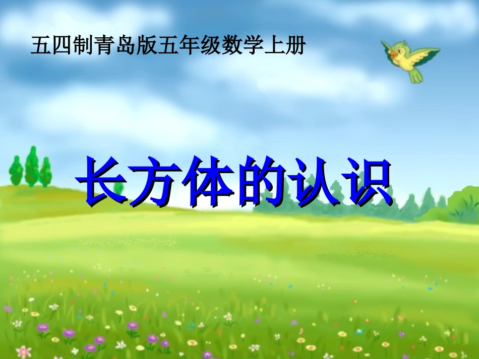 青岛版小学五年级数学上册《长方体的认识》PPT_第1页