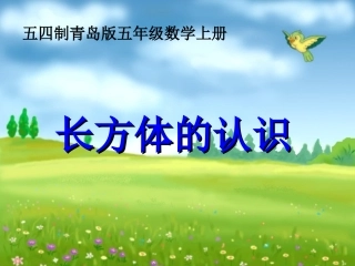 青岛版小学五年级数学上册《长方体的认识》PPT