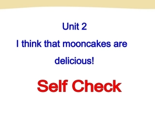 X九(全)Unit2SelfCheck