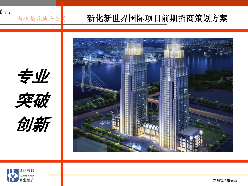 新化新世界国际项目前期招商策划方案_第1页