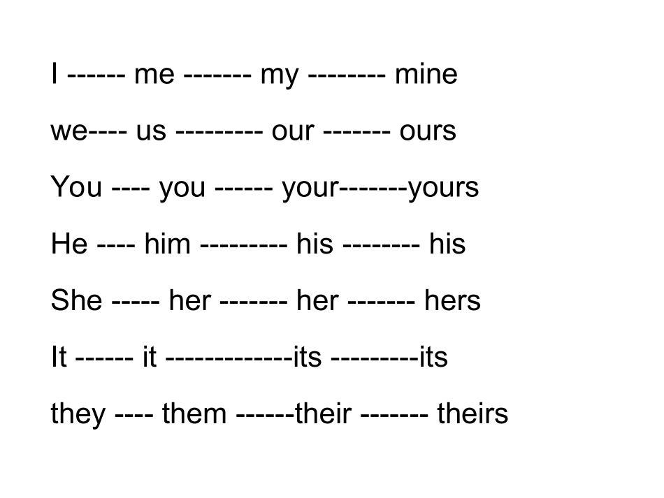 张宇平人教版七年级上人称代词专项训练_第2页