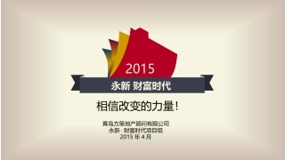 2015年4月平度某项目推广方案