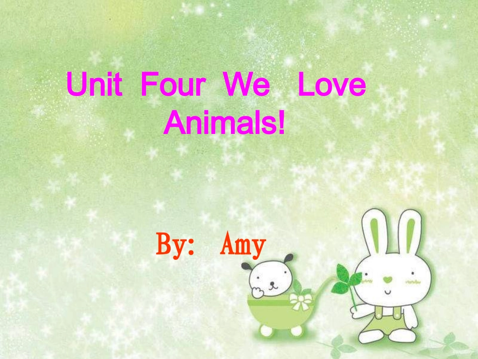 pep三年级上册Unit4-We-Love-Animals复习_第1页