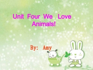 pep三年级上册Unit4-We-Love-Animals复习