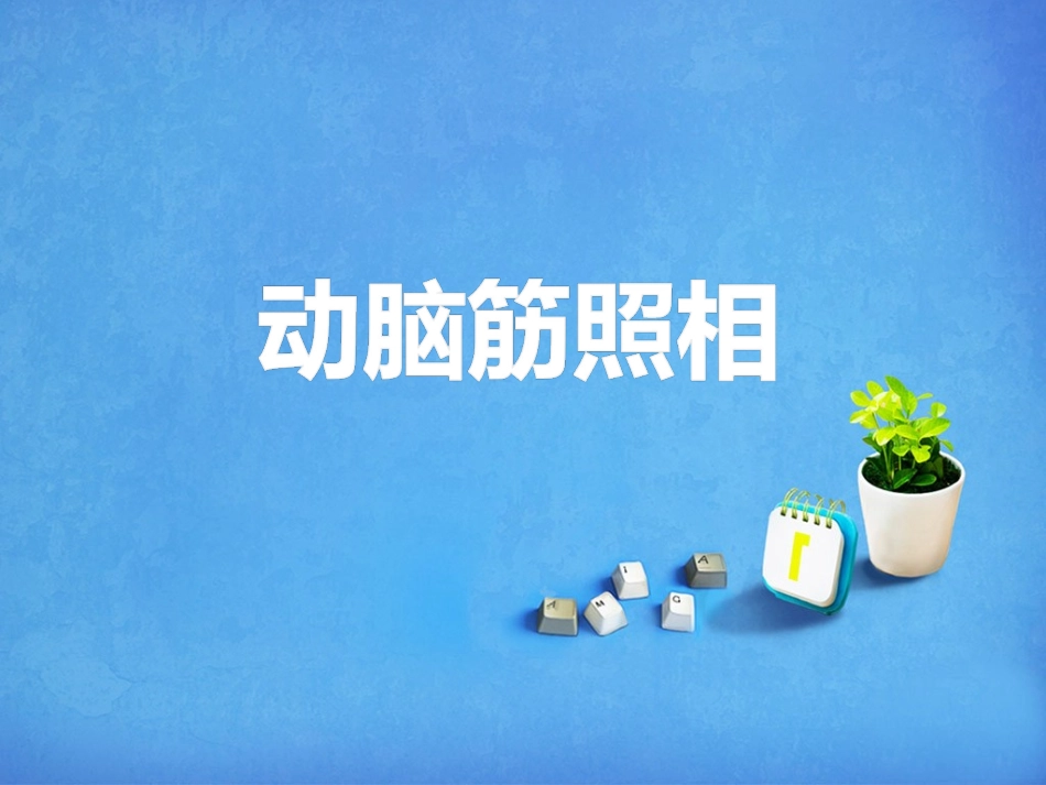 《动脑筋照相》课件1_第1页