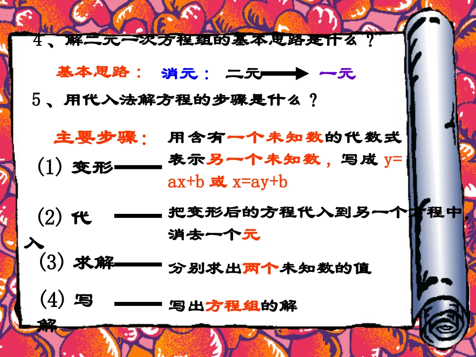 2013年最新人教版七年级数学下册8.2消元——二元一次方程组的解法(第2课时)课件_第3页