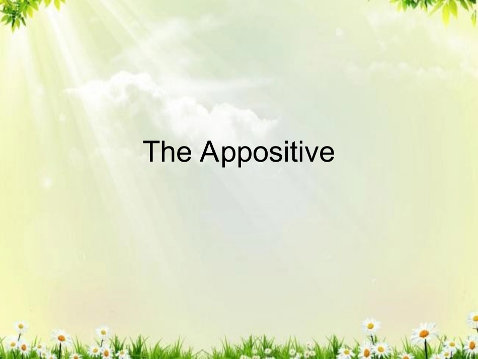 选修8unit2-cloning第三课时语法ppt课件“同位语”(47张)-高中英语-人教版_第1页