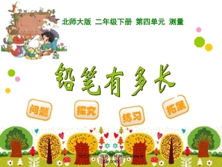 第四单元铅笔有多长