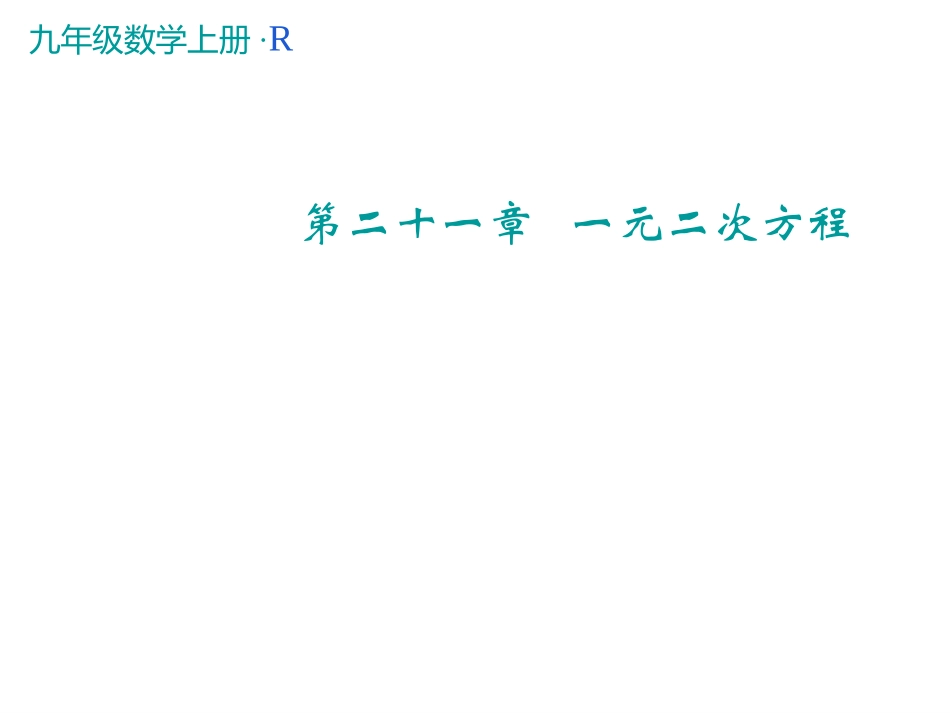 九上一元二次方程_第1页