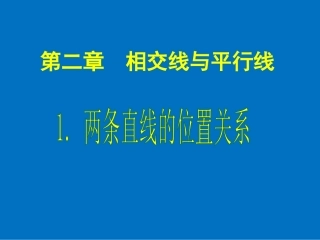 《两条直线的位置关系(1)》