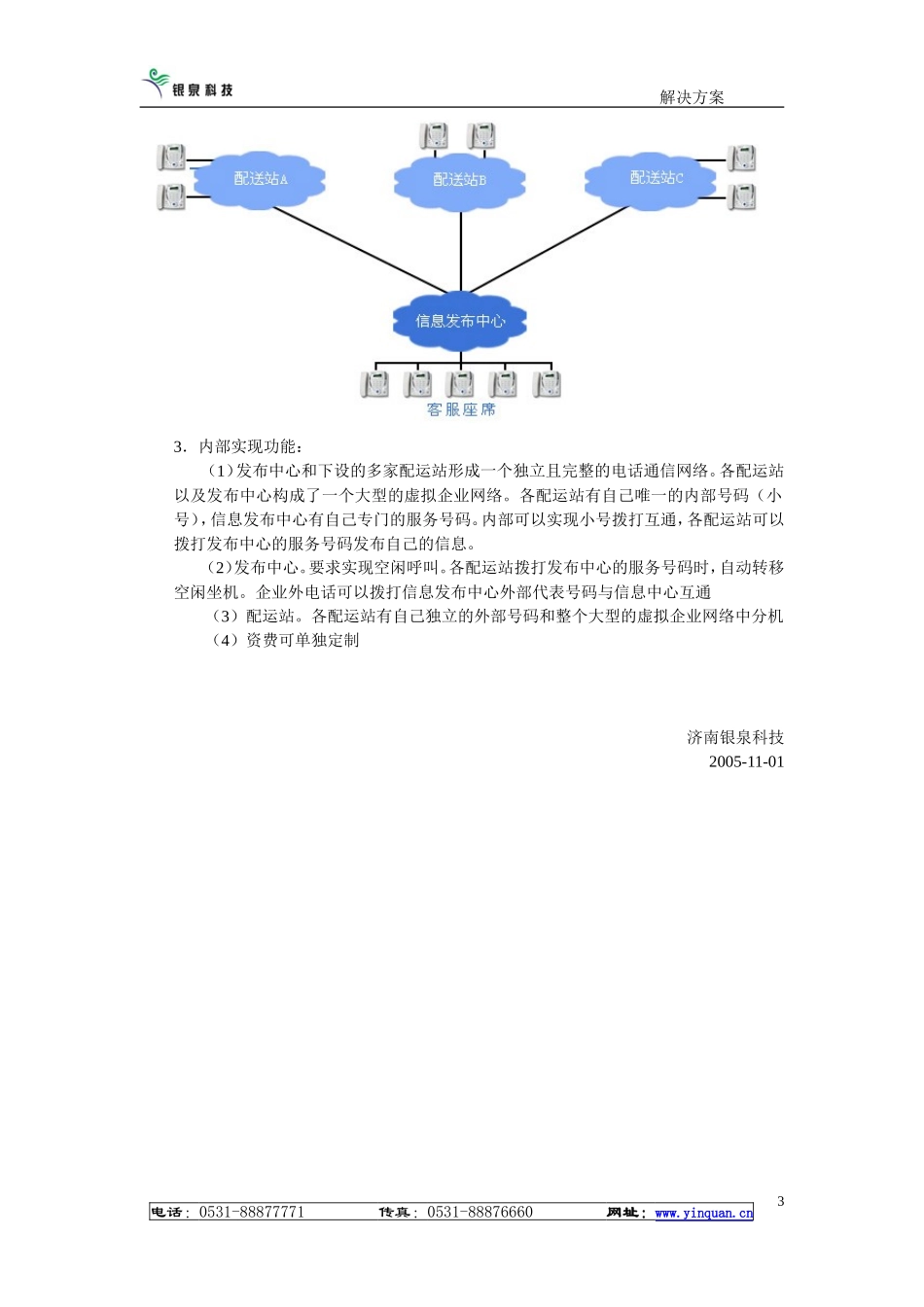 【解决方案】NGN行业虚拟电话网解决方案_第3页