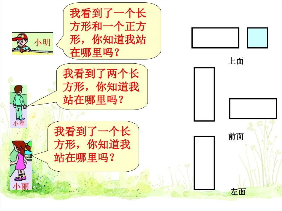 小学数学2011版本小学四年级观察物体课件_第3页
