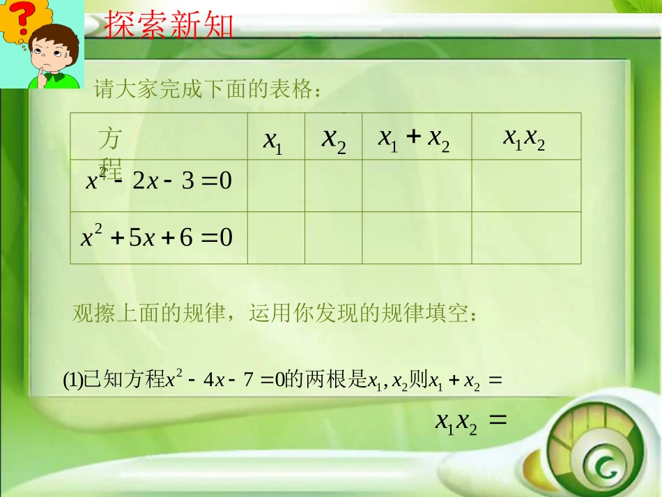 一元二次方程根与系数的关系.2.6根与系数的关系_第2页
