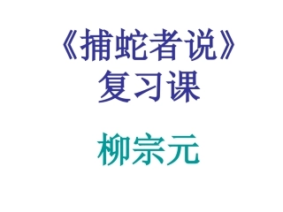 捕蛇者说复习课