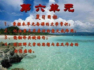 八年级语文下册第六单元复习课件