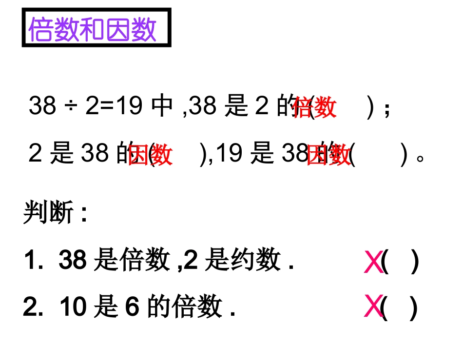 因数和倍数复习课_第2页