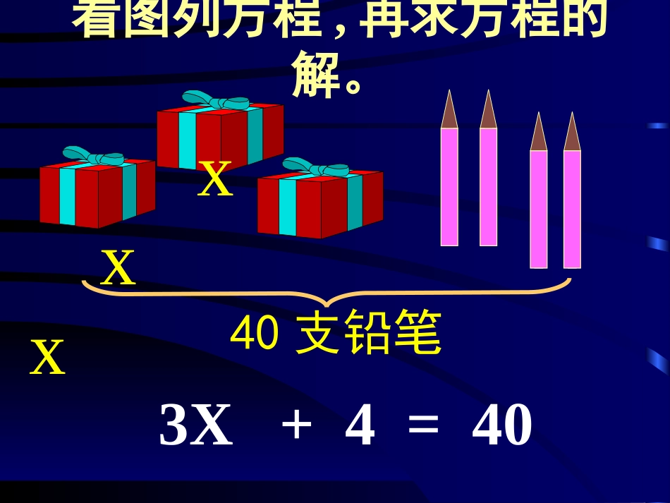 新课标人教版数学五年级上册《简易方程(1)》课件(1)_第3页