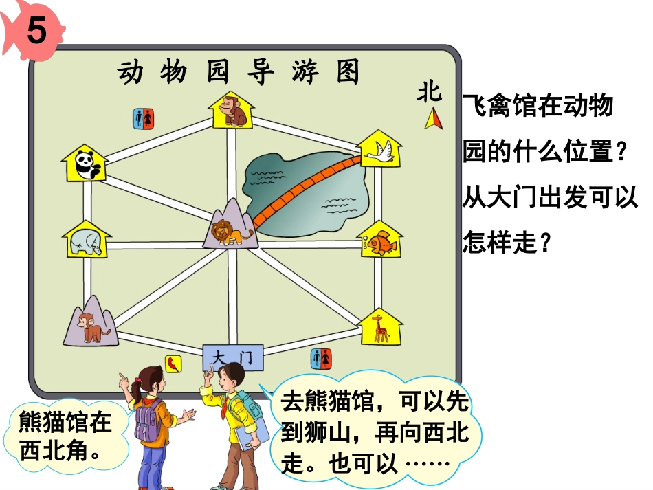 人教版三年级数学下册位置与方向例5_第2页
