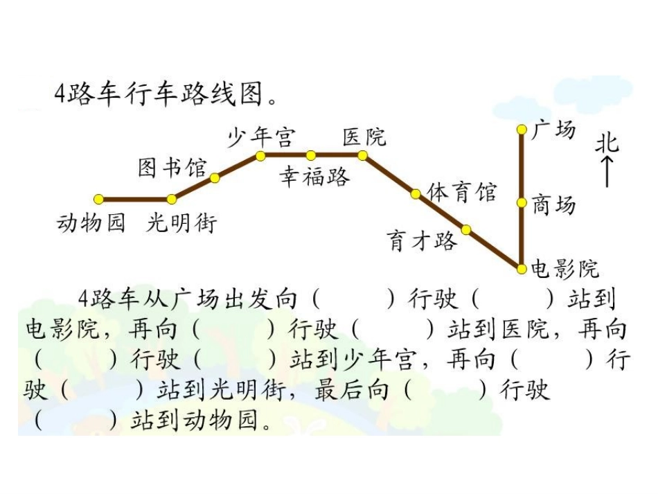 人教版三年级数学下册位置与方向例5_第3页