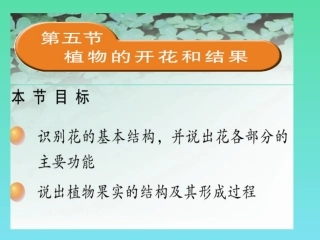 第五节-植物的开花和结果(苏教版)