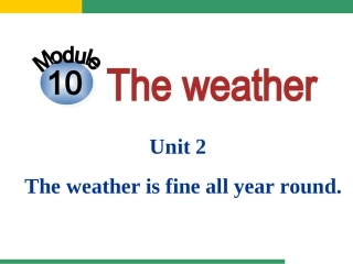 外研版八上Module10-The-weather--Unit2-The-weather-is-fine-all-year-round.