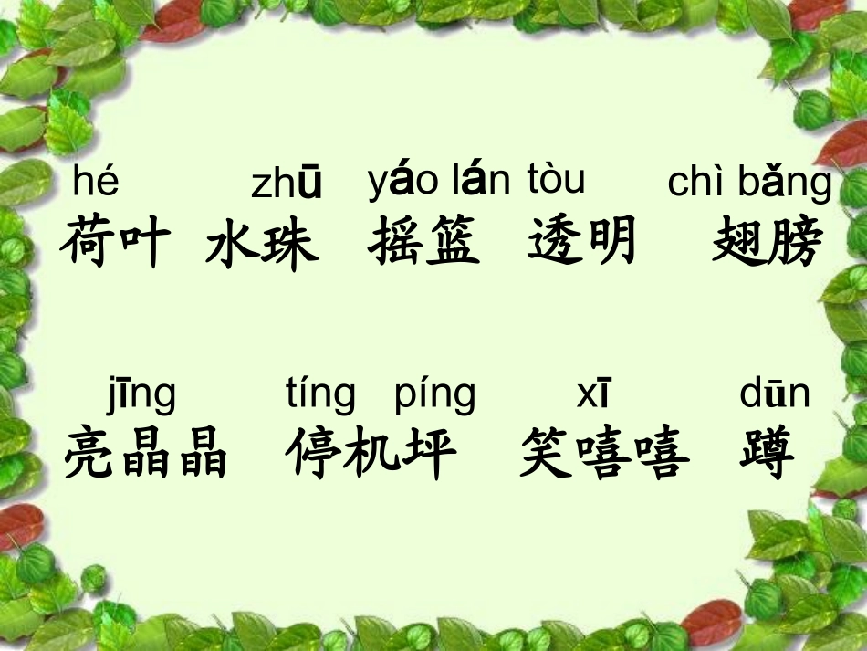 人教版小学一年级语文荷叶圆圆课件10_第3页