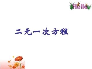10.1--二元一次方程.1-二元一次方程