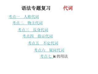 专项复习-代词