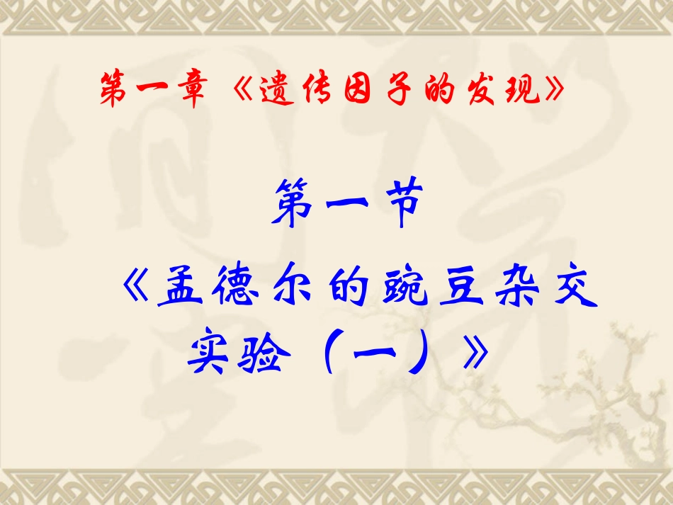1.1《孟德尔的豌豆杂交实验》课件8_第2页