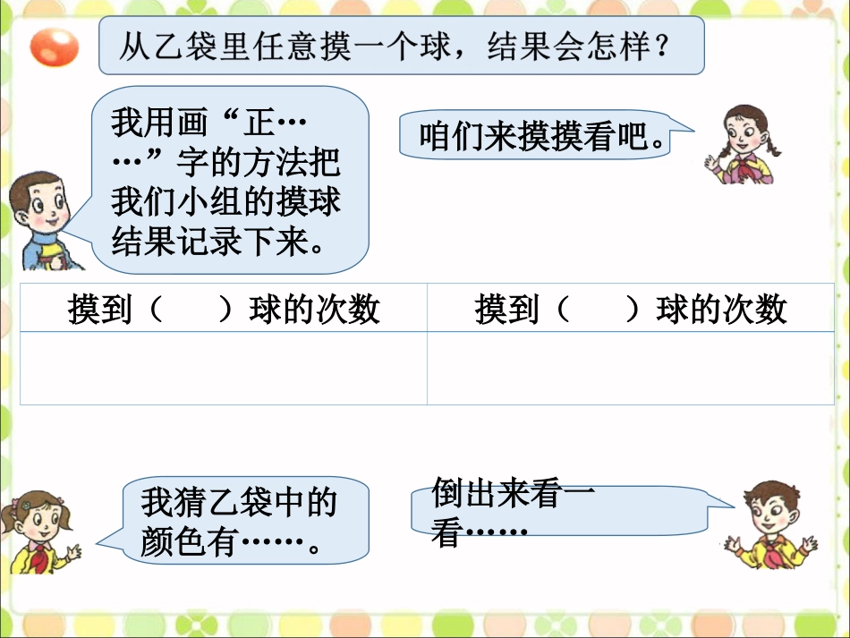 从乙袋里任意摸一个球-可能性_第1页