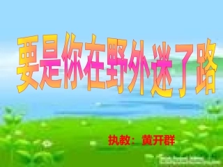 要是你在野外迷了路课件.