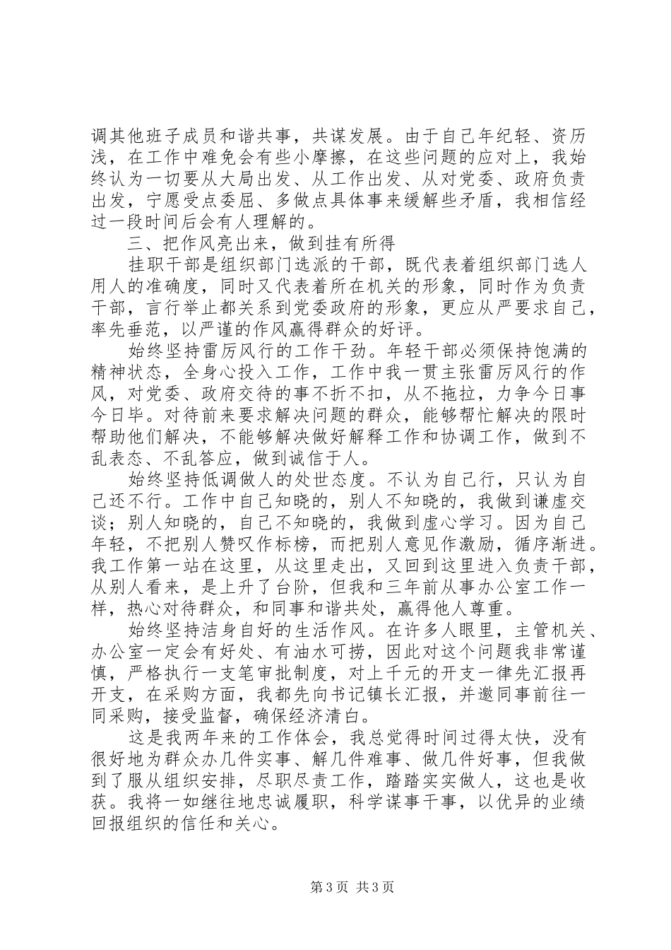 乡镇挂职干部工作总结及心得体会_第3页