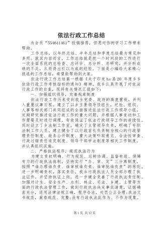 依法行政工作总结 (11)