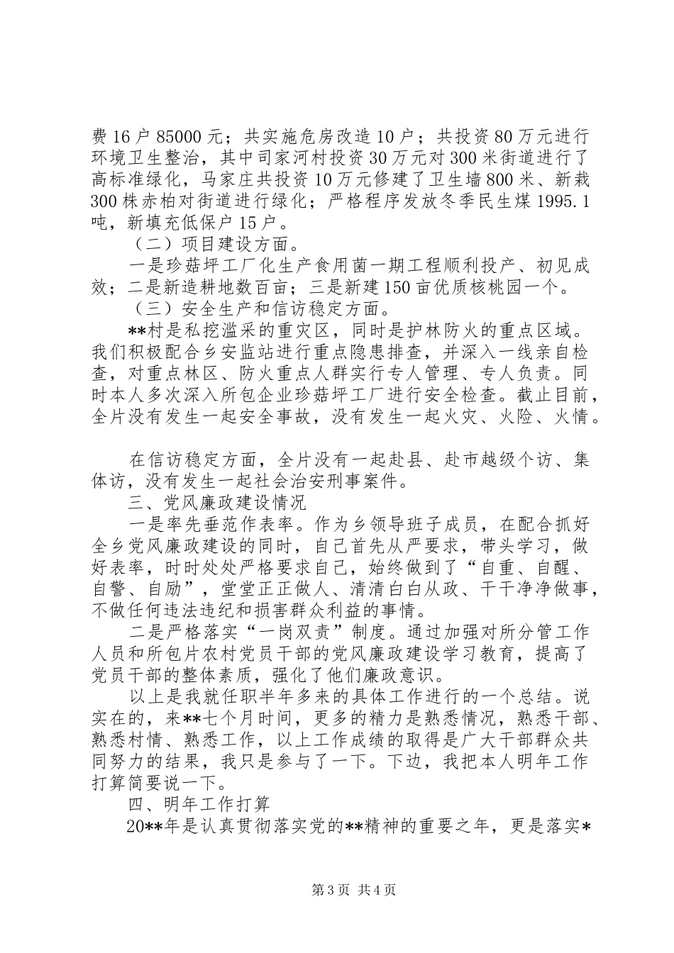 乡党委副书记个人工作总结 (3)_第3页