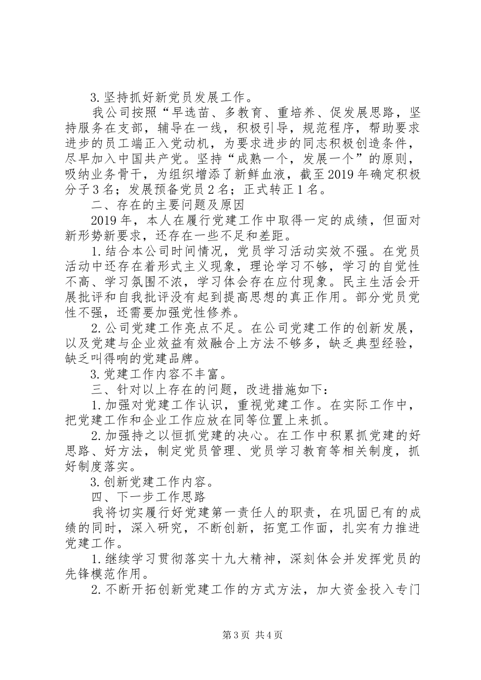 公司党委书记党建工作总结报告_第3页