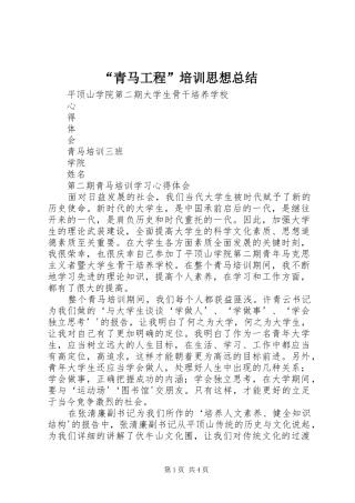 “青马工程”培训思想总结 (3)