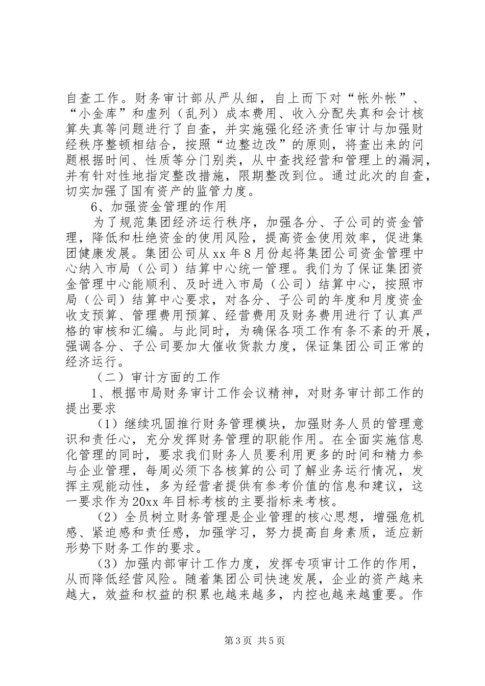 XX年公司财务审计工作总结 (3)_第3页